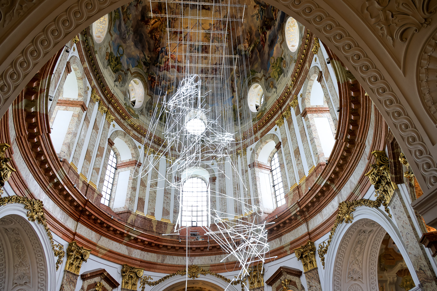 Lichtinstallation Karlskirche