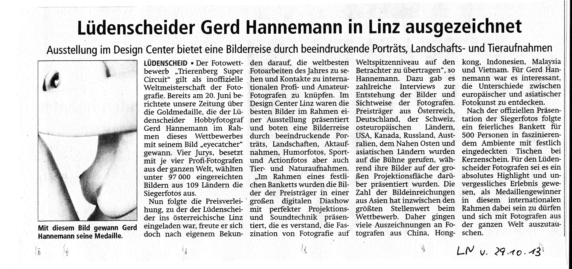 Bericht zur Goldmedaille LN 2013