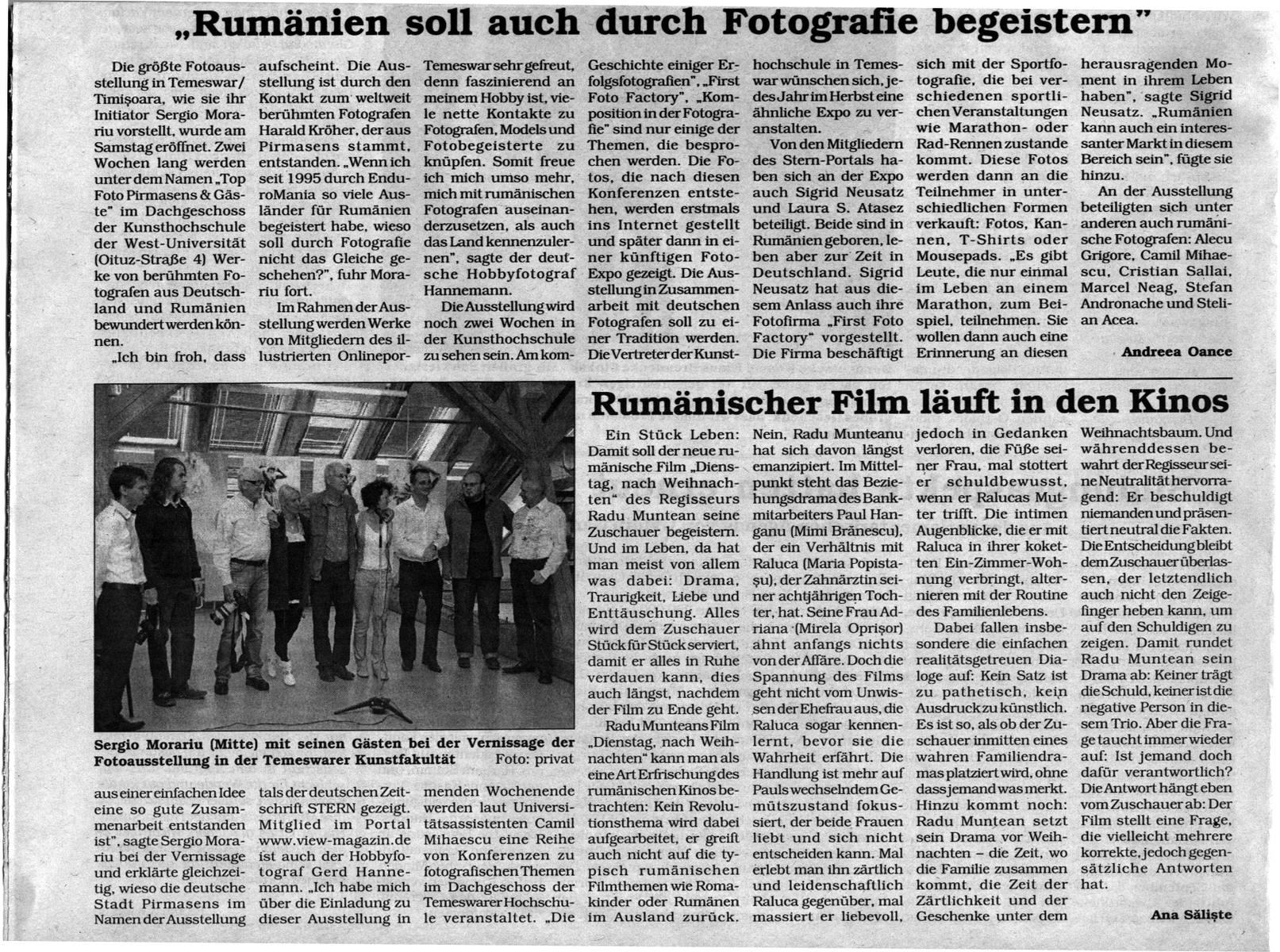 Bericht über Ausstellung Timisoara 2010
