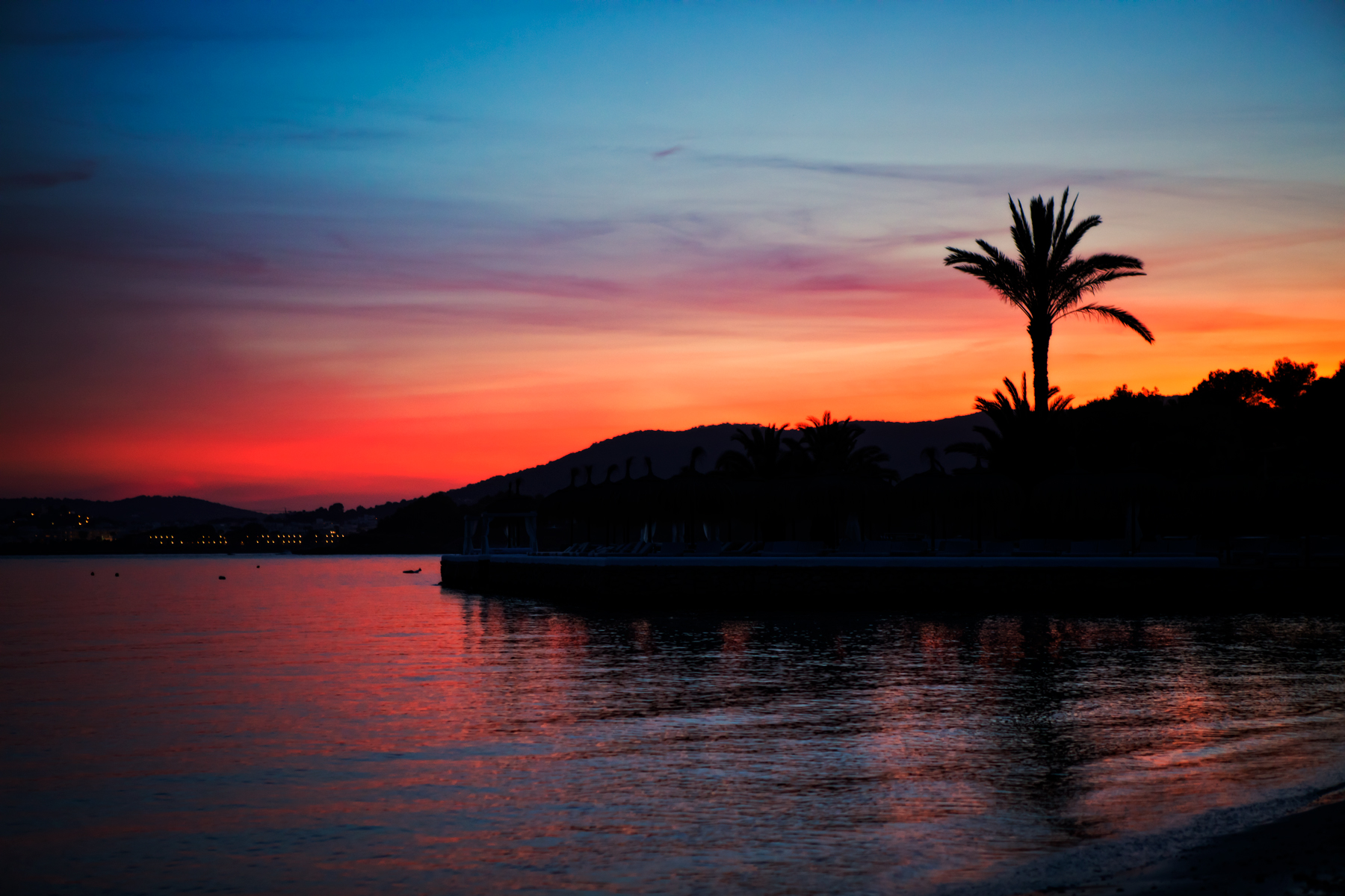 sun glowing Ibiza